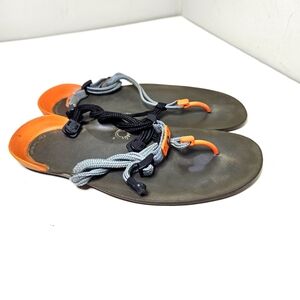 Xero Shoes Cloud Barefoot Sandals Gray Black Orange Women's 9 Paracord